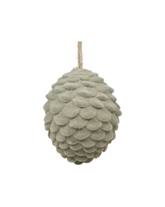 Pinecone in velour for hanging