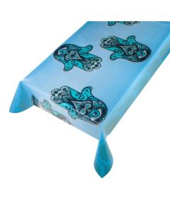 Hamsa Pvc Tablecloth blue 140cmx20mtr