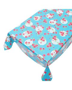 Dots & Flowers Pvc Tablecloth blue 140cmx20mtr