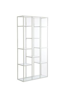Cabinet open 100x36x200 cm PIUAR glass clear+cream