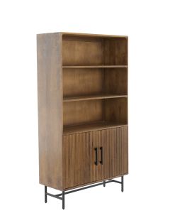 Cabinet 100x40x180 cm DUBAKU wood dark brown