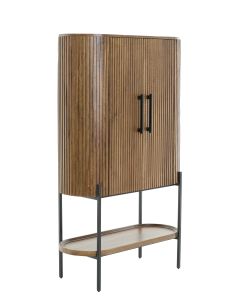 Cabinet 100x40x165 cm DUMOSI wood dark brown