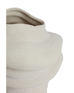 Vase deco 33,5x32x34 cm LUZZ matt cream