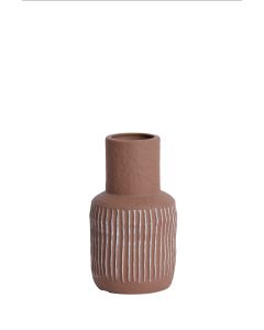 Vase deco Ø14,5x26 cm MUNDAKA matt terra-cream