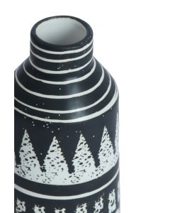 Vase deco Ø12x23,5 cm JUNIN black-white