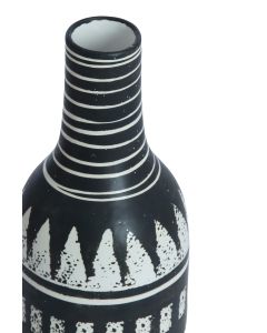 Vase deco Ø16x35,5 cm JUNIN black-white
