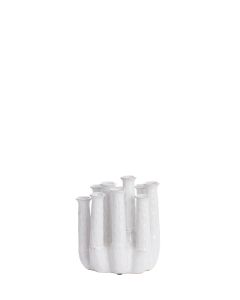 Vase deco 20x15x24 cm LEANJA ceramics cream