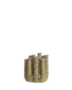 Vase deco 20x15x24 cm LEANJA ceramics green