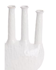 Vase deco 24,5x11,5x34,5 cm BEKAPO ceramics cream