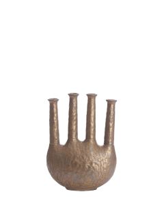 Vase deco 24,5x11,5x34,5 cm BEKAPO ceramics matt bronze