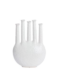 Vase deco 34x14x48 cm BEKAPO ceramics cream