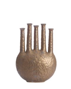 Vase deco 34x14x48 cm BEKAPO ceramics matt bronze