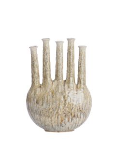 Vase deco 34x14x48 cm BEKAPO ceramics beige