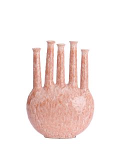 Vase deco 34x14x48 cm BEKAPO ceramics pink