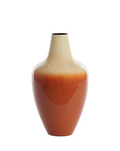 Vase deco Ø20x36 cm VELHO cream+dark orange