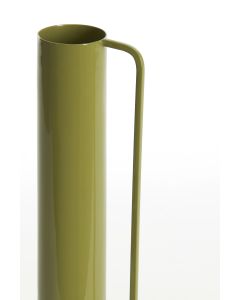 Vase deco Ø12x28 cm PANZANO shiny olive green