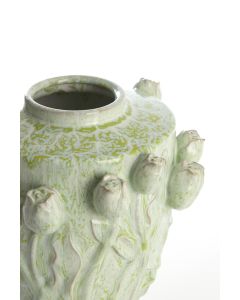 Vase deco Ø32x32 cm JUANA ceramics mint green