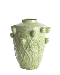 Vase deco Ø38x45 cm JUANA ceramics mint green