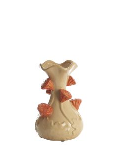 Vase deco Ø15,5x26 cm ODALI ceramics cream+orange