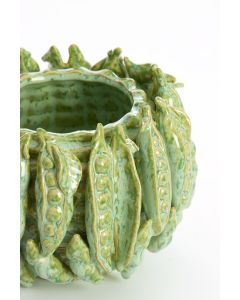 Vase deco 23,5x22,5x15 cm FABA ceramics mint green