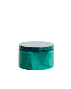 Deco box+lid Ø19x11,5 cm KELIMUTU petrol+emerald