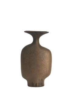 Vase deco 22,5x8x27 cm TROVO ceramics matt dark bronze