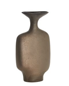 Vase deco 23x9,5x40,5 cm TROVO ceramics matt dark bronze