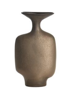 Vase deco 23x9,5x40,5 cm TROVO ceramics matt dark bronze