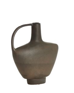 Vase deco 32x12x37 cm OZZERO ceramics matt dark bronze