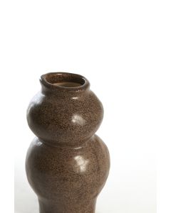 Vase deco Ø10,5x19,5 cm ROGANO ceramics dark brown