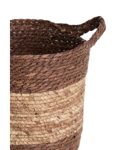 Basket S/3 max Ø40x40 cm KILKEE brown red-terra