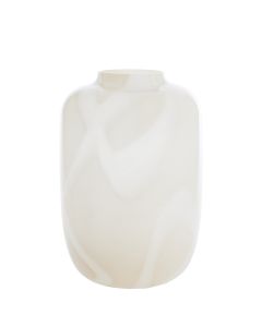 Vase Ø34x50 cm KOBALA glass sand-cream