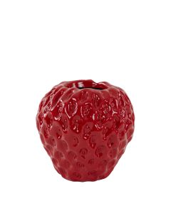 Vase deco 25x24x23,5 cm STRAWBERRY shiny red