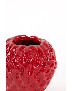 Vase deco 25x24x23,5 cm STRAWBERRY shiny red