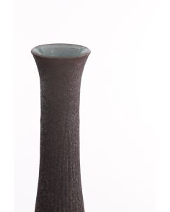 Vase Ø25x99 cm JUTHA glass texture dark brown