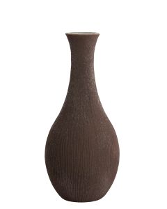 Vase Ø34x75 cm JUTHA glass texture dark brown