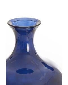 Vase Ø40x65 cm RUBRA glass shiny blue