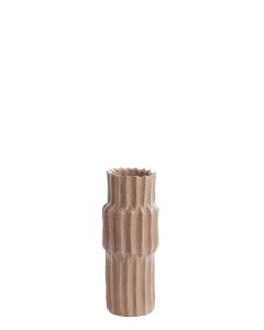 Vase deco Ø14,5x36 cm LONGA ceramics grey brown