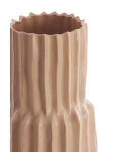 Vase deco Ø20,5x72,5 cm LONGA ceramics cognac brown