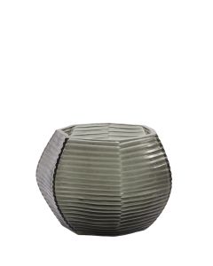 Vase Ø20x21,5 cm MAEVA smoked glass grey