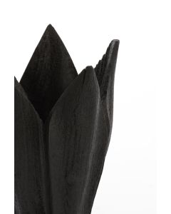 Vase deco Ø18x30 cm TULPIA wood matt black