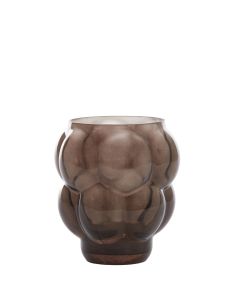 Vase Ø16,5x19 cm OWL glass grey