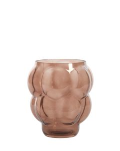 Vase Ø16,5x19 cm OWL glass dark brown