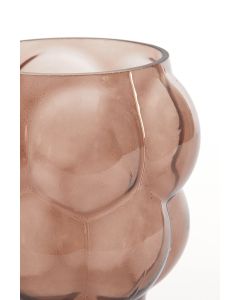 Vase Ø16,5x19 cm OWL glass dark brown
