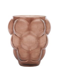 Vase Ø22x25 cm OWL glass dark brown