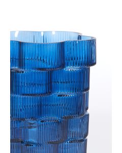 Vase Ø17,5x30 cm DOURO glass blue