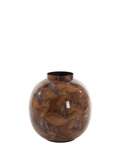Vase deco Ø26x27 cm MILOS brown-light brown