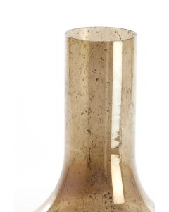 Vase Ø25x40 cm LEANNA glass stone finish amber