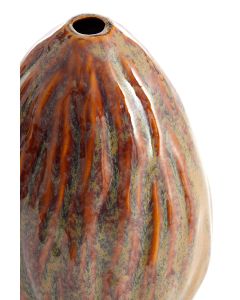 A - Vase deco 13,5x11x18,5 cm CACTA ceramics brown-grey
