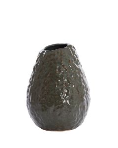 Vase deco 22,5x22x29,5 cm AVOCADO ceramics brown+green
